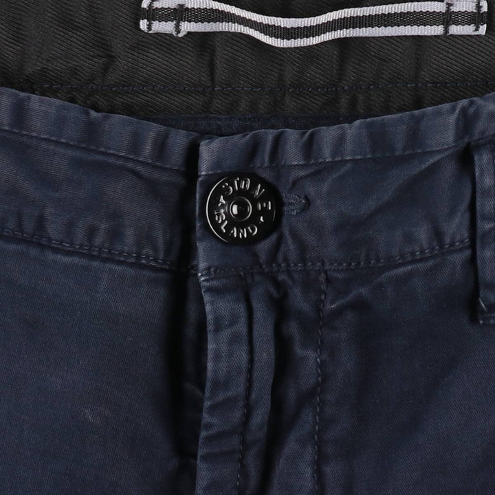 Stone Island TYPE SK Military Cargo Pants, Men's W35 (approx.) cotton navy blue type Vintage Second Hand