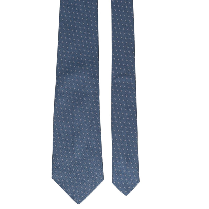 Armani COLLEZIONI Diamond Pattern Tie, Made in Italy silk navy blue type Vintage Second Hand
