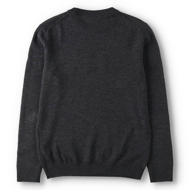 KENZO wool knit sweater, men's size S (approx.) wool Charcoal Vintage Second Hand