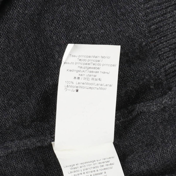 KENZO wool knit sweater, men's size S (approx.) wool Charcoal Vintage Second Hand