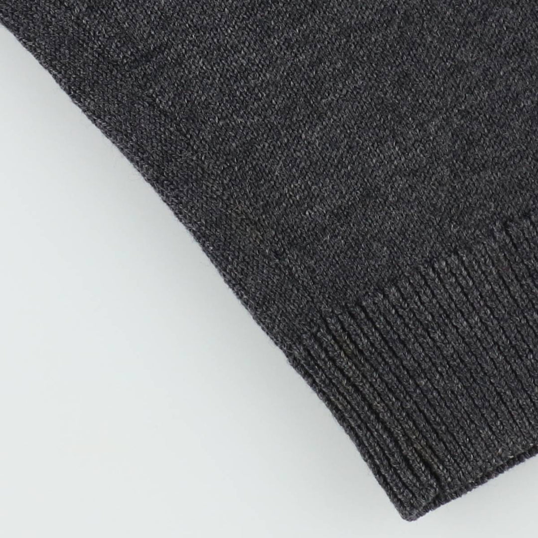 KENZO wool knit sweater, men's size S (approx.) wool Charcoal Vintage Second Hand