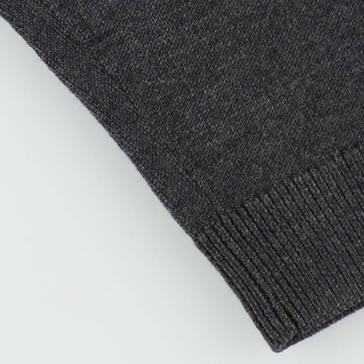 KENZO wool knit sweater, men's size S (approx.) wool Charcoal Vintage Second Hand