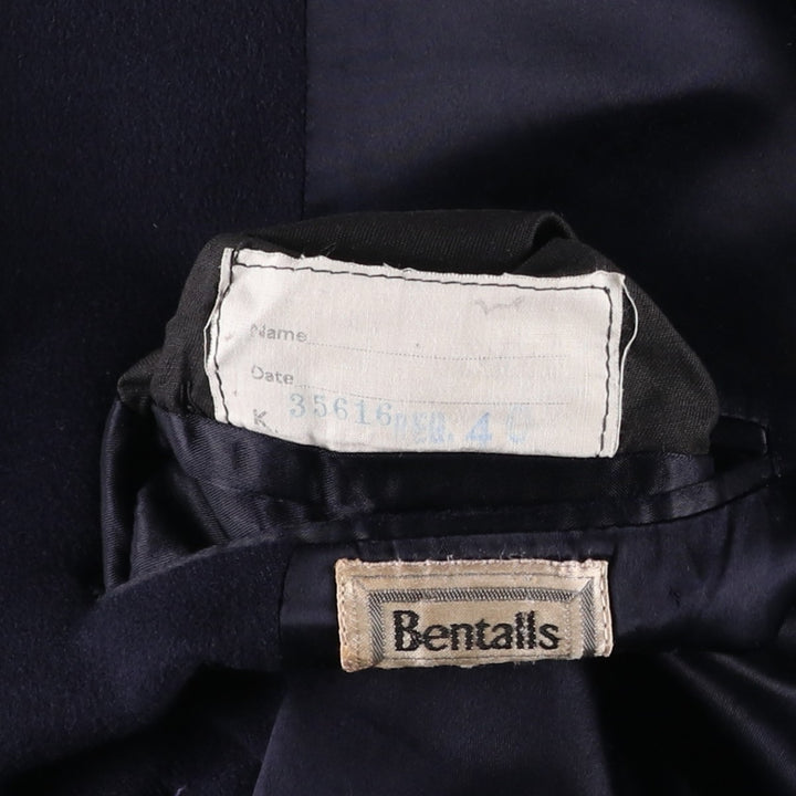 Aquascutum Chesterfield Coat, Men's Size L (approx.) Lamb wool Navy blue Vintage Second Hand