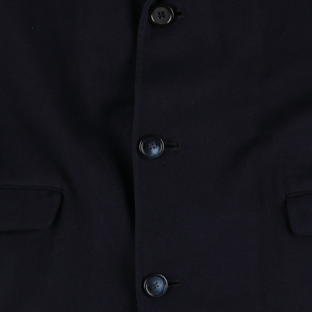 Aquascutum Chesterfield Coat, Men's Size L (approx.) Lamb wool Navy blue Vintage Second Hand