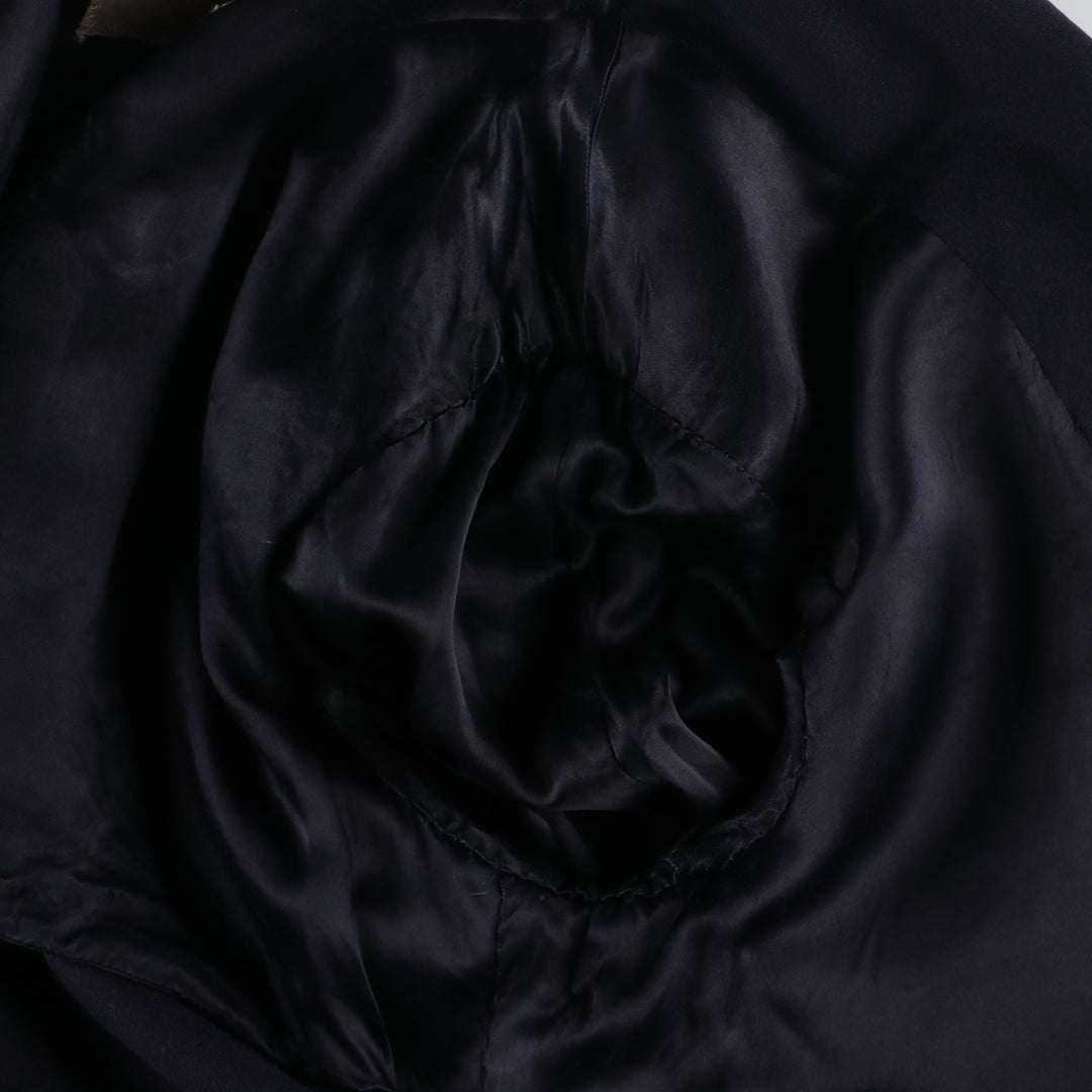 Aquascutum Chesterfield Coat, Men's Size L (approx.) Lamb wool Navy blue Vintage Second Hand