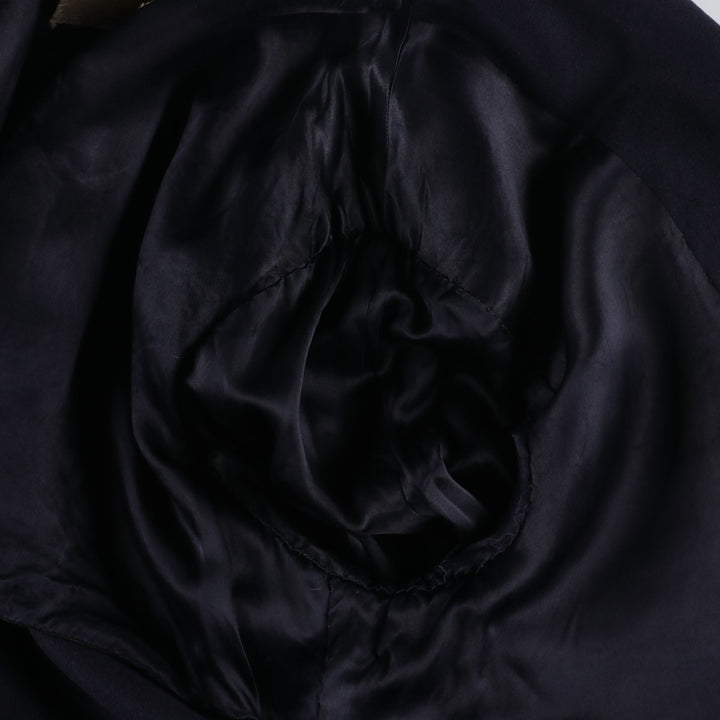 Aquascutum Chesterfield Coat, Men's Size L (approx.) Lamb wool Navy blue Vintage Second Hand