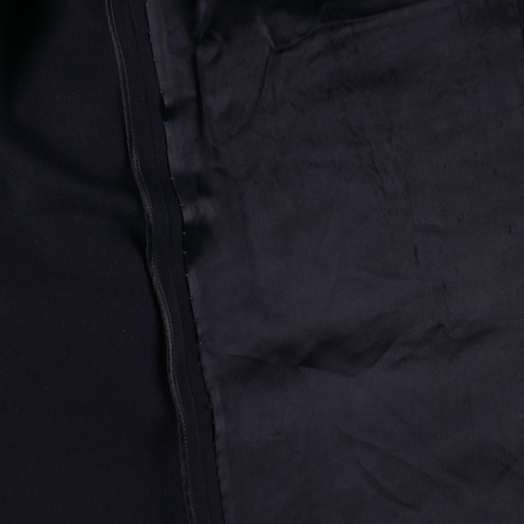 Aquascutum Chesterfield Coat, Men's Size L (approx.) Lamb wool Navy blue Vintage Second Hand