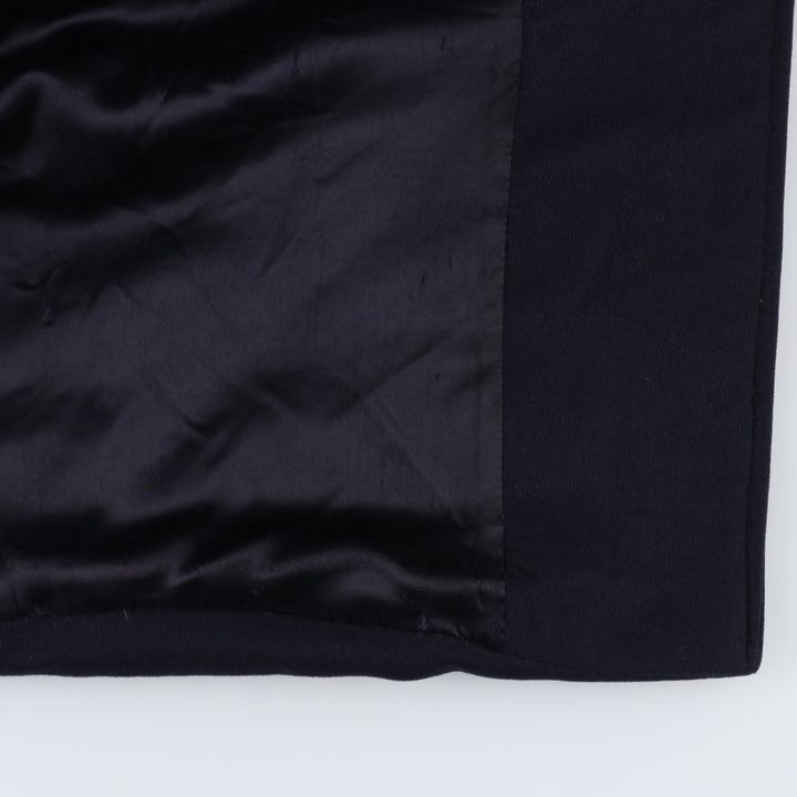 Aquascutum Chesterfield Coat, Men's Size L (approx.) Lamb wool Navy blue Vintage Second Hand