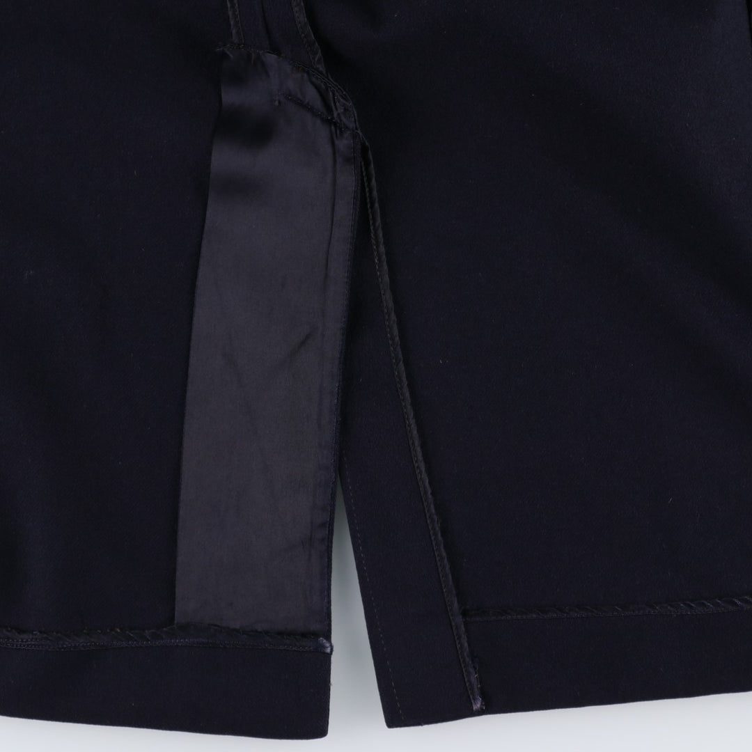 Aquascutum Chesterfield Coat, Men's Size L (approx.) Lamb wool Navy blue Vintage Second Hand