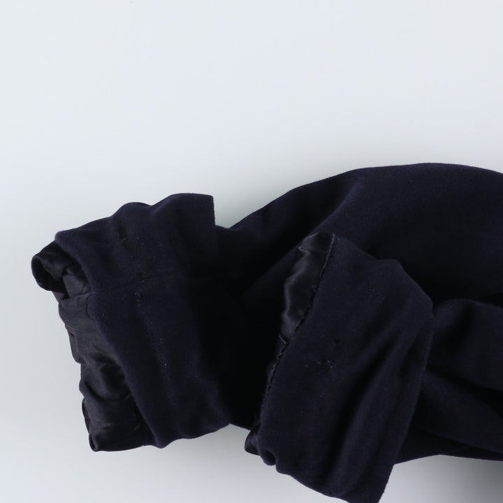 Aquascutum Chesterfield Coat, Men's Size L (approx.) Lamb wool Navy blue Vintage Second Hand
