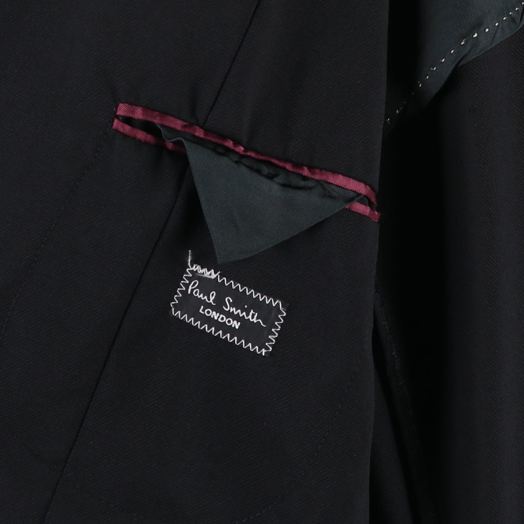 Paul Smith wool tailored jacket, made in Italy, men's size L equivalent. wool black type Vintage Second Hand