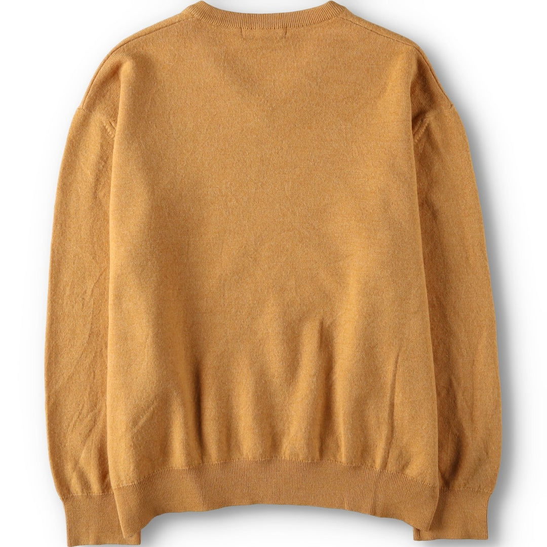 Burberry's BURBERRY LONDON V-neck merino wool knit sweater, made in Spain, men's size M. Merino wool orange type Vintage Second Hand