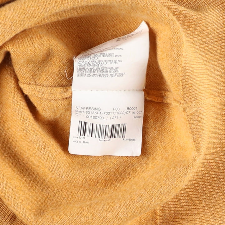 Burberry's BURBERRY LONDON V-neck merino wool knit sweater, made in Spain, men's size M. Merino wool orange type Vintage Second Hand