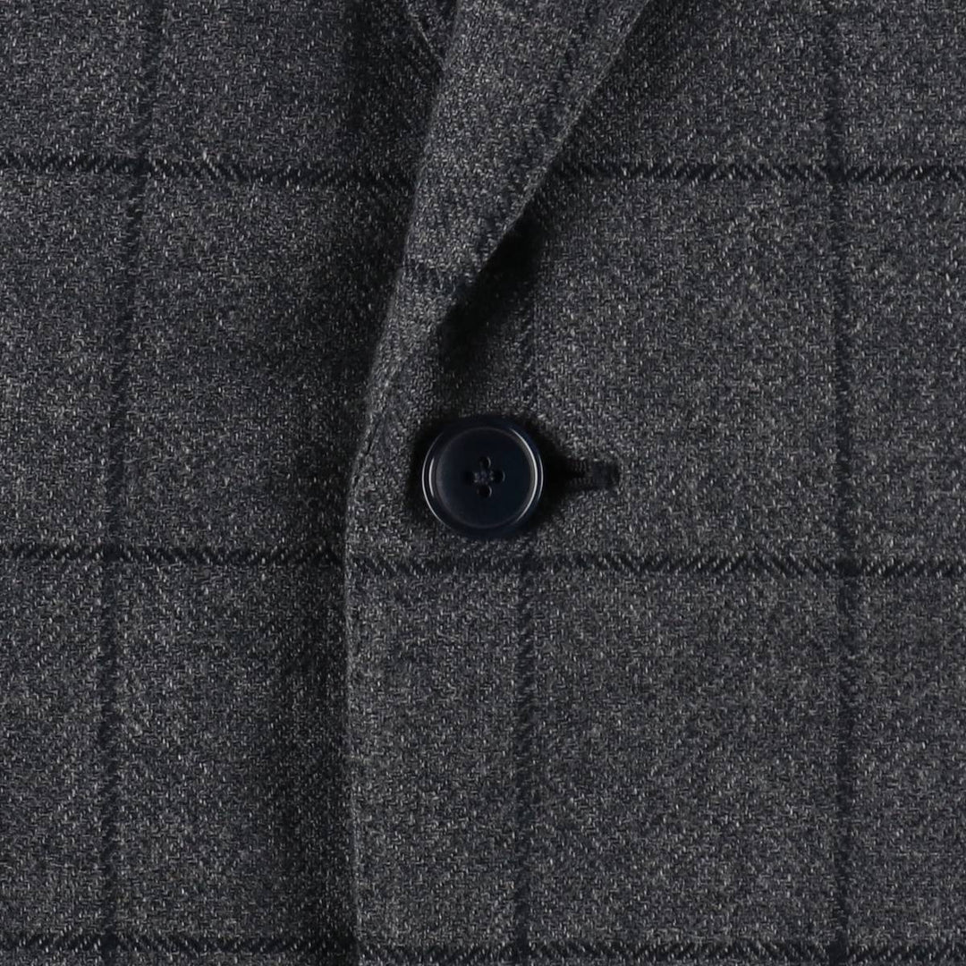 Ermenegildo Zegna Check Pattern Alpaca Blend Cashmere Blend Wool Tailored Jacket, Men's Size L (approx.) wool gray type Vintage Second Hand