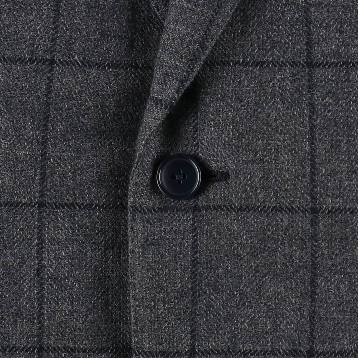 Ermenegildo Zegna Check Pattern Alpaca Blend Cashmere Blend Wool Tailored Jacket, Men's Size L (approx.) wool gray type Vintage Second Hand