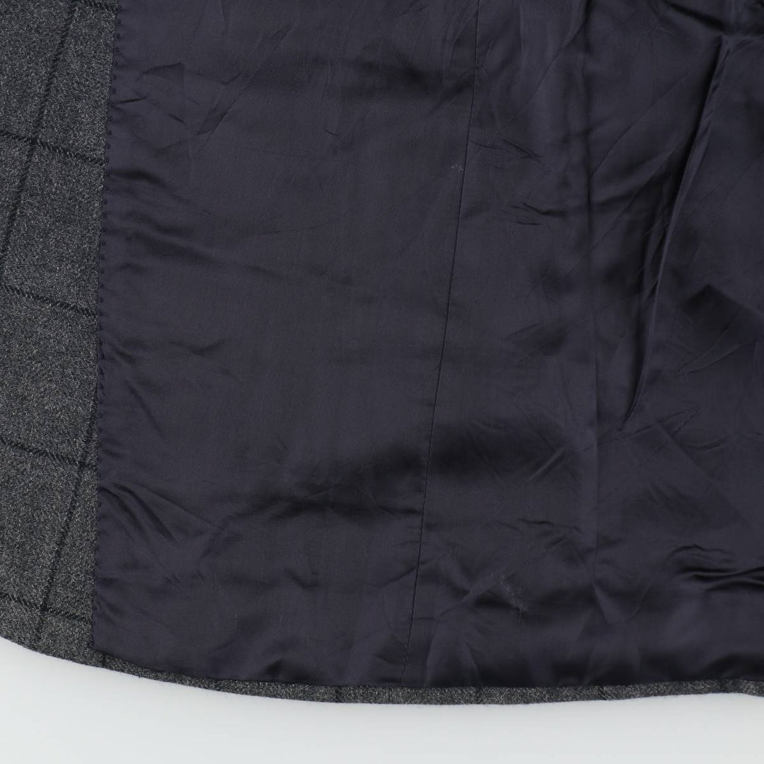 Ermenegildo Zegna Check Pattern Alpaca Blend Cashmere Blend Wool Tailored Jacket, Men's Size L (approx.) wool gray type Vintage Second Hand