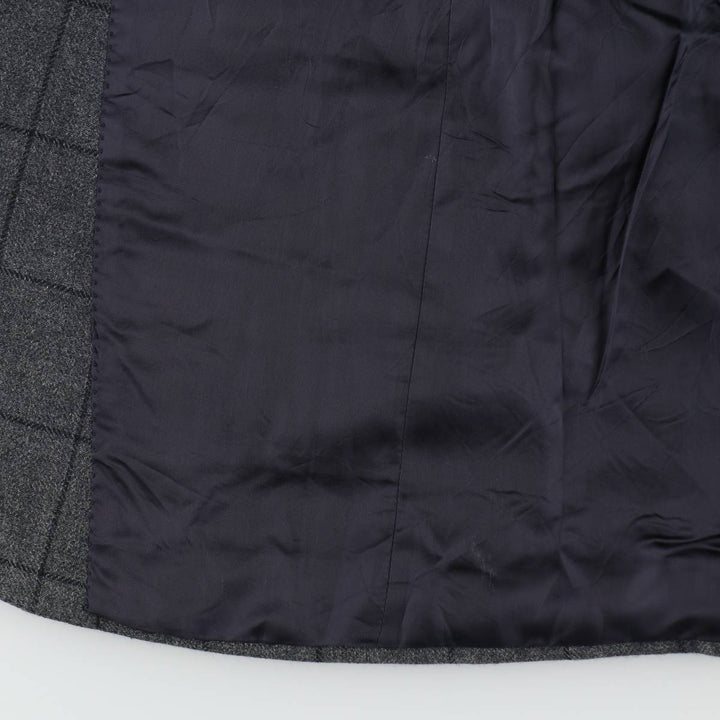 Ermenegildo Zegna Check Pattern Alpaca Blend Cashmere Blend Wool Tailored Jacket, Men's Size L (approx.) wool gray type Vintage Second Hand