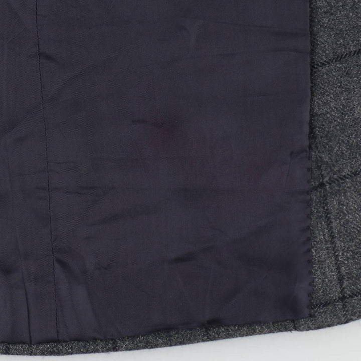 Ermenegildo Zegna Check Pattern Alpaca Blend Cashmere Blend Wool Tailored Jacket, Men's Size L (approx.) wool gray type Vintage Second Hand