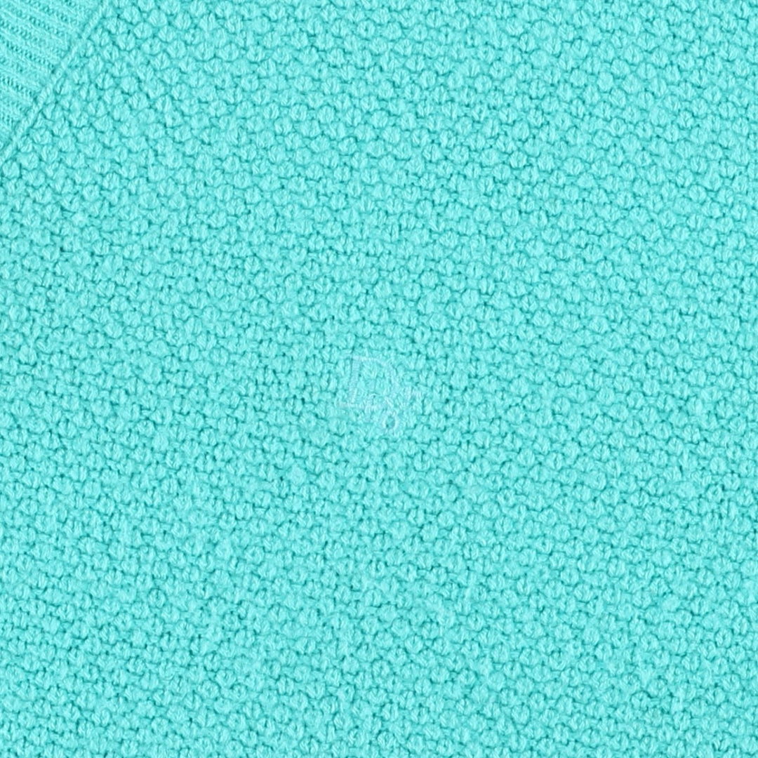 Christian Dior V-neck acrylic knit sweater, made in the USA, men's size XL. Oron Acrylic turquoise blue Vintage Second Hand