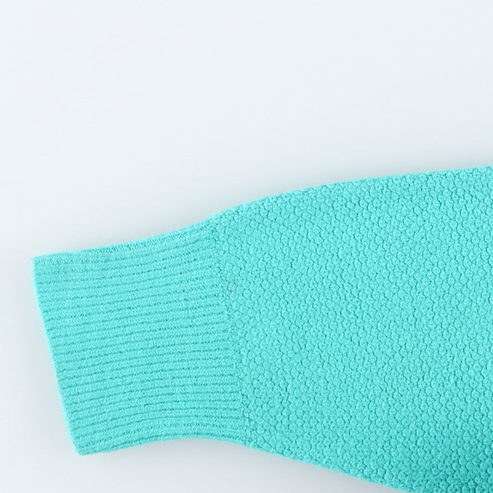 Christian Dior V-neck acrylic knit sweater, made in the USA, men's size XL. Oron Acrylic turquoise blue Vintage Second Hand