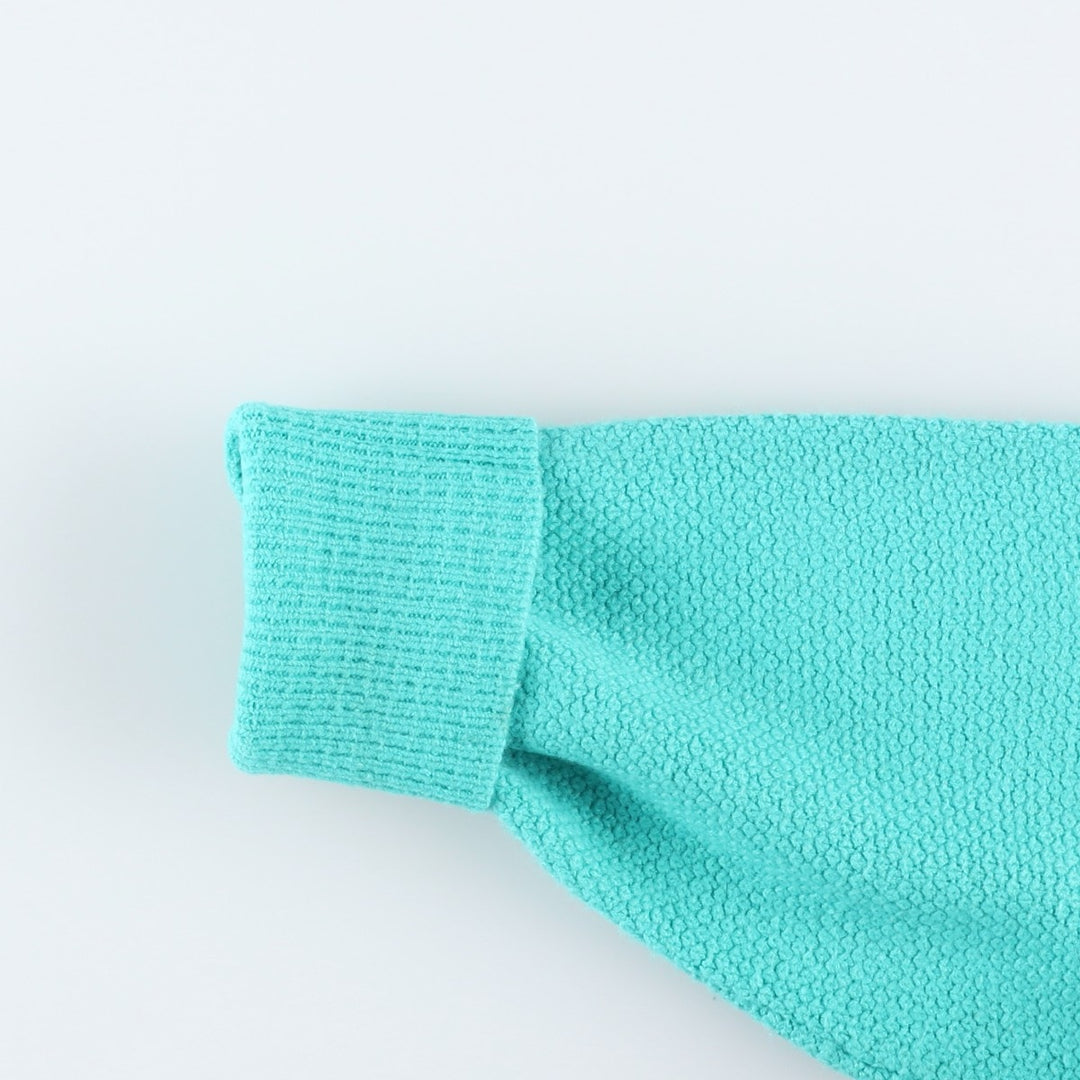 Christian Dior V-neck acrylic knit sweater, made in the USA, men's size XL. Oron Acrylic turquoise blue Vintage Second Hand