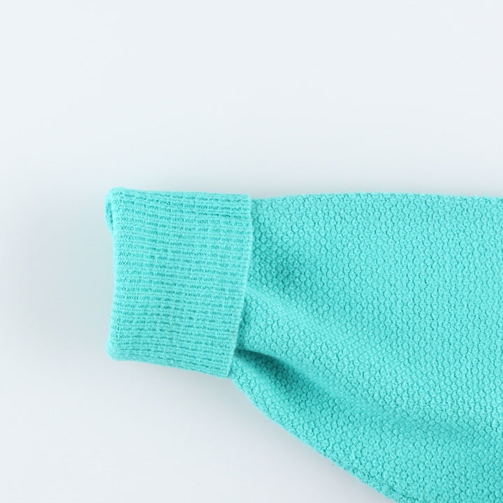 Christian Dior V-neck acrylic knit sweater, made in the USA, men's size XL. Oron Acrylic turquoise blue Vintage Second Hand