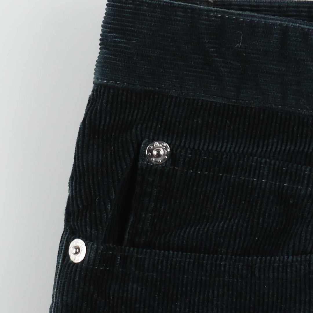 A.P.C. Petit New Standard Corduroy Pants, Men's Size W34 (approx.) cotton dark green Vintage Second Hand