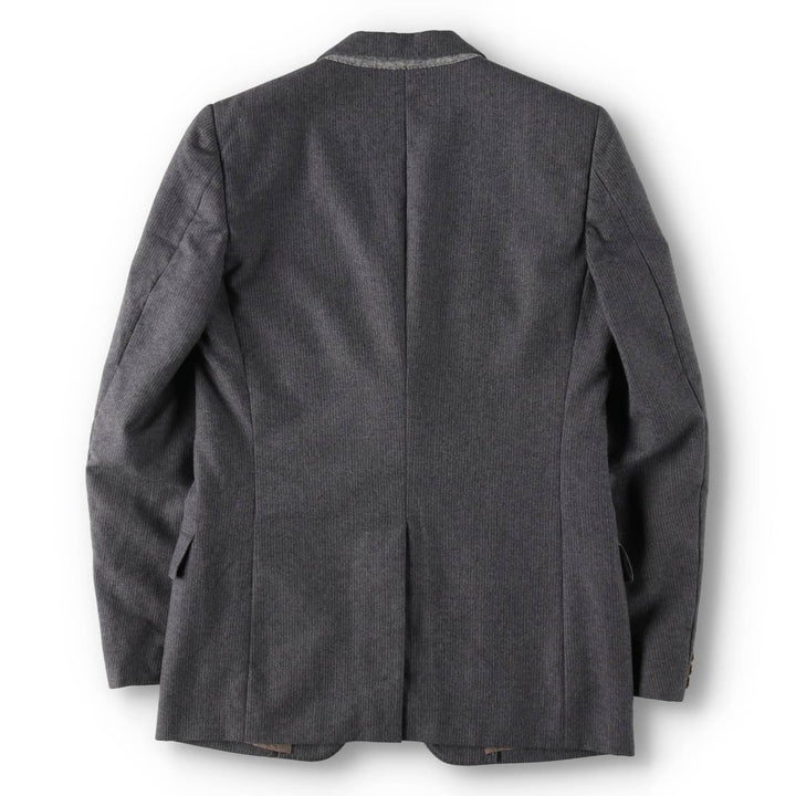 Yves Saint Laurent striped wool tailored jacket, made in Italy, men's size S. wool gray type Vintage Second Hand