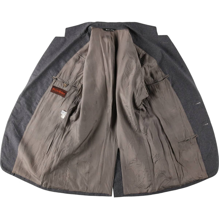 Yves Saint Laurent striped wool tailored jacket, made in Italy, men's size S. wool gray type Vintage Second Hand