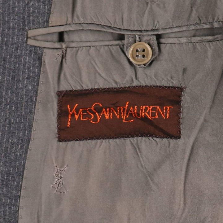 Yves Saint Laurent striped wool tailored jacket, made in Italy, men's size S. wool gray type Vintage Second Hand