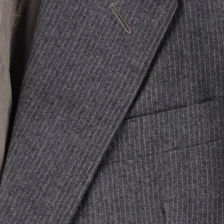 Yves Saint Laurent striped wool tailored jacket, made in Italy, men's size S. wool gray type Vintage Second Hand