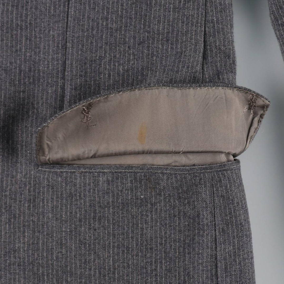 Yves Saint Laurent striped wool tailored jacket, made in Italy, men's size S. wool gray type Vintage Second Hand