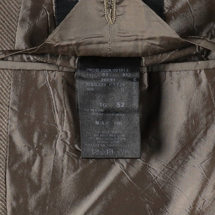 Giorgio Armani herringbone tailored jacket, made in Italy, men's size L equivalent. unclear gray type Vintage Second Hand