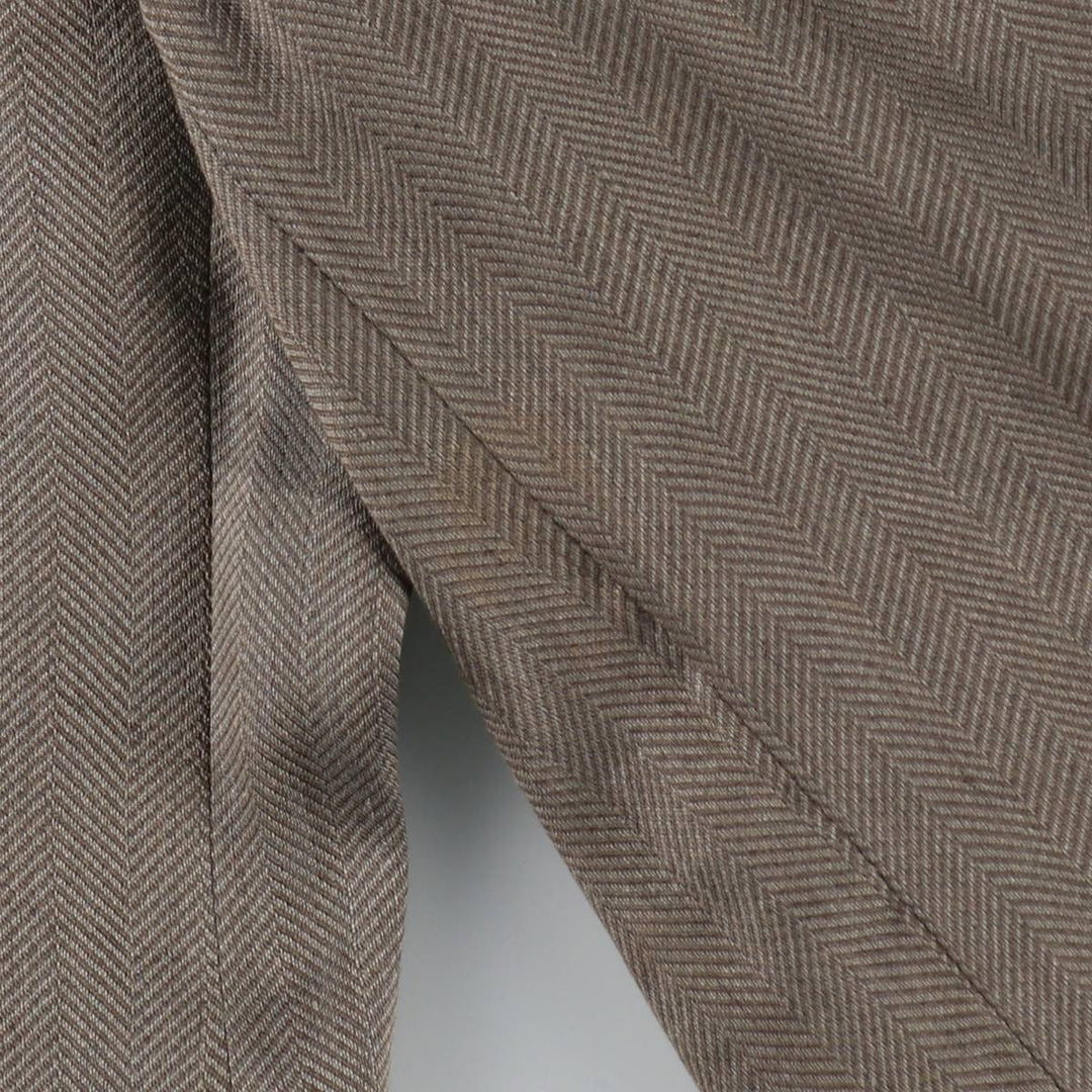 Giorgio Armani herringbone tailored jacket, made in Italy, men's size L equivalent. unclear gray type Vintage Second Hand