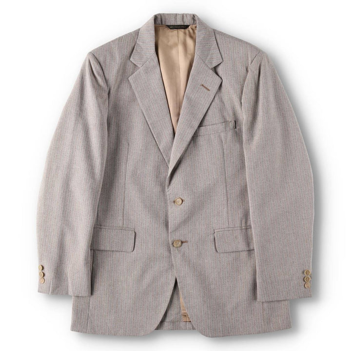 Hardwick Clothes for BENN'S INC. Stripe Pattern Multi-Stripe Tailored Jacket (Men's Size M) unclear Beige type Vintage Second Hand
