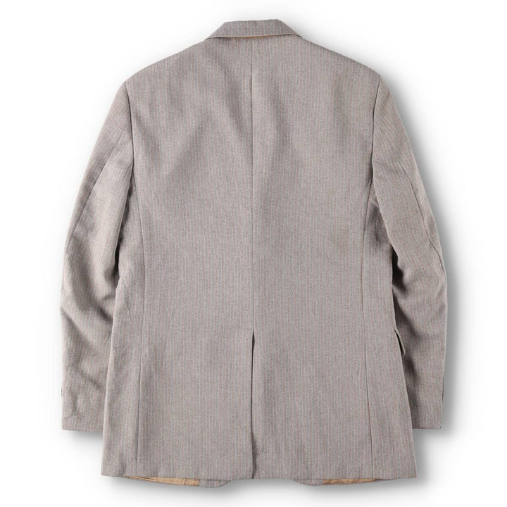Hardwick Clothes for BENN'S INC. Stripe Pattern Multi-Stripe Tailored Jacket (Men's Size M) unclear Beige type Vintage Second Hand