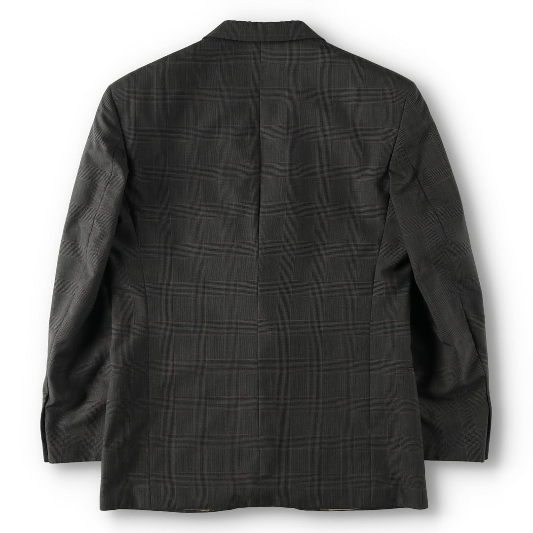 Givenchy MONSIEUR Check Pattern Glen Plaid Tailored Jacket, Made in USA, Men's Size M (approx.) unclear Charcoal Vintage Second Hand
