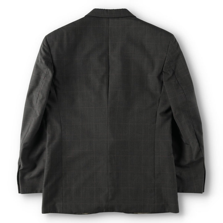 Givenchy MONSIEUR Check Pattern Glen Plaid Tailored Jacket, Made in USA, Men's Size M (approx.) unclear Charcoal Vintage Second Hand
