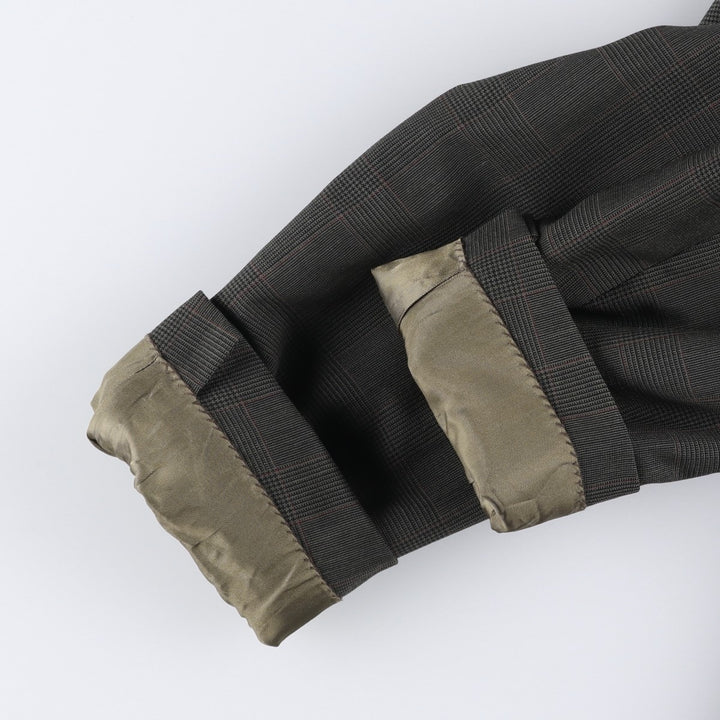 Givenchy MONSIEUR Check Pattern Glen Plaid Tailored Jacket, Made in USA, Men's Size M (approx.) unclear Charcoal Vintage Second Hand