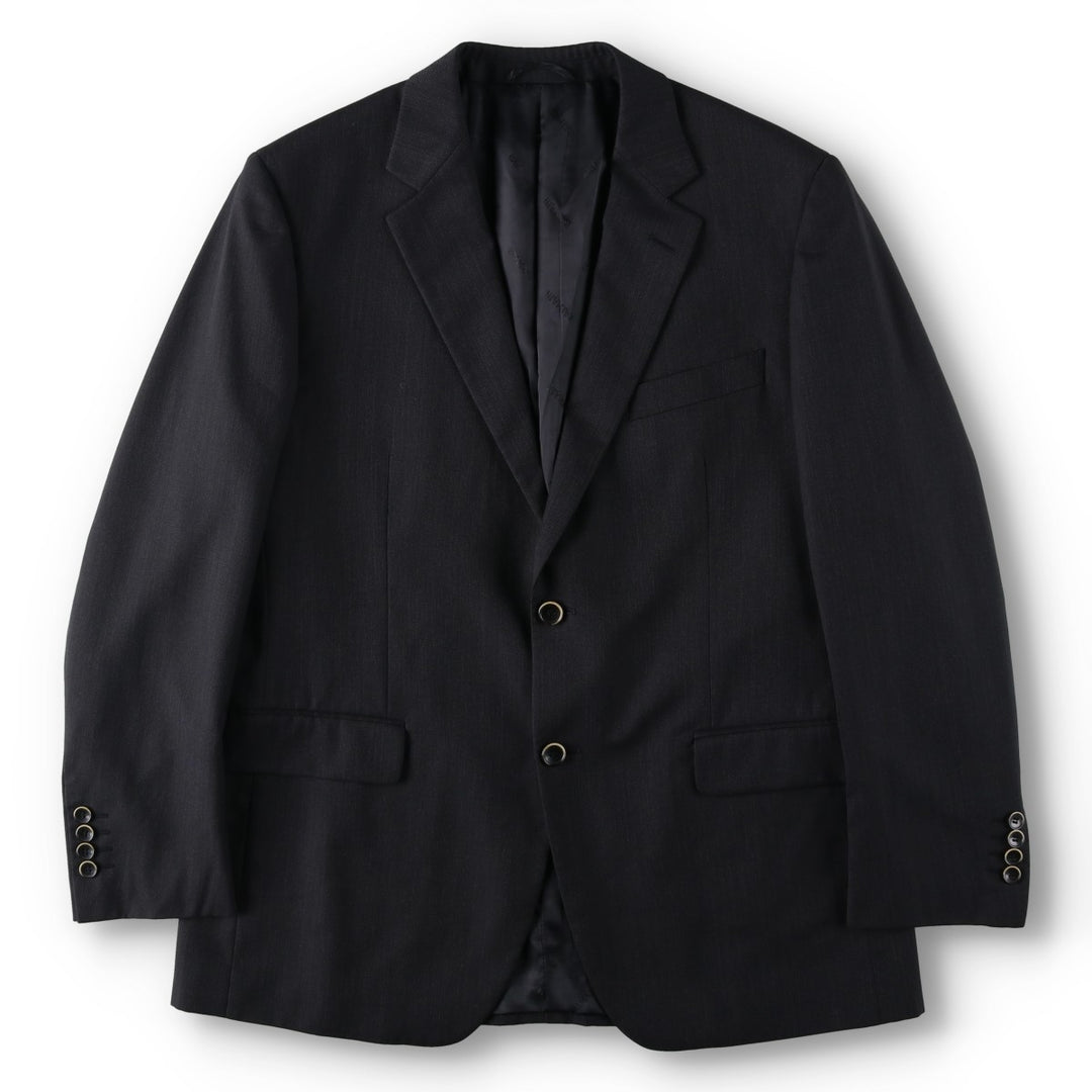 Balmain SUPER 100'S wool tailored jacket, men's size L equivalent. wool black type Vintage Second Hand