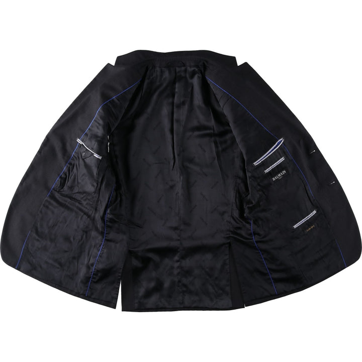 Balmain SUPER 100'S wool tailored jacket, men's size L equivalent. wool black type Vintage Second Hand