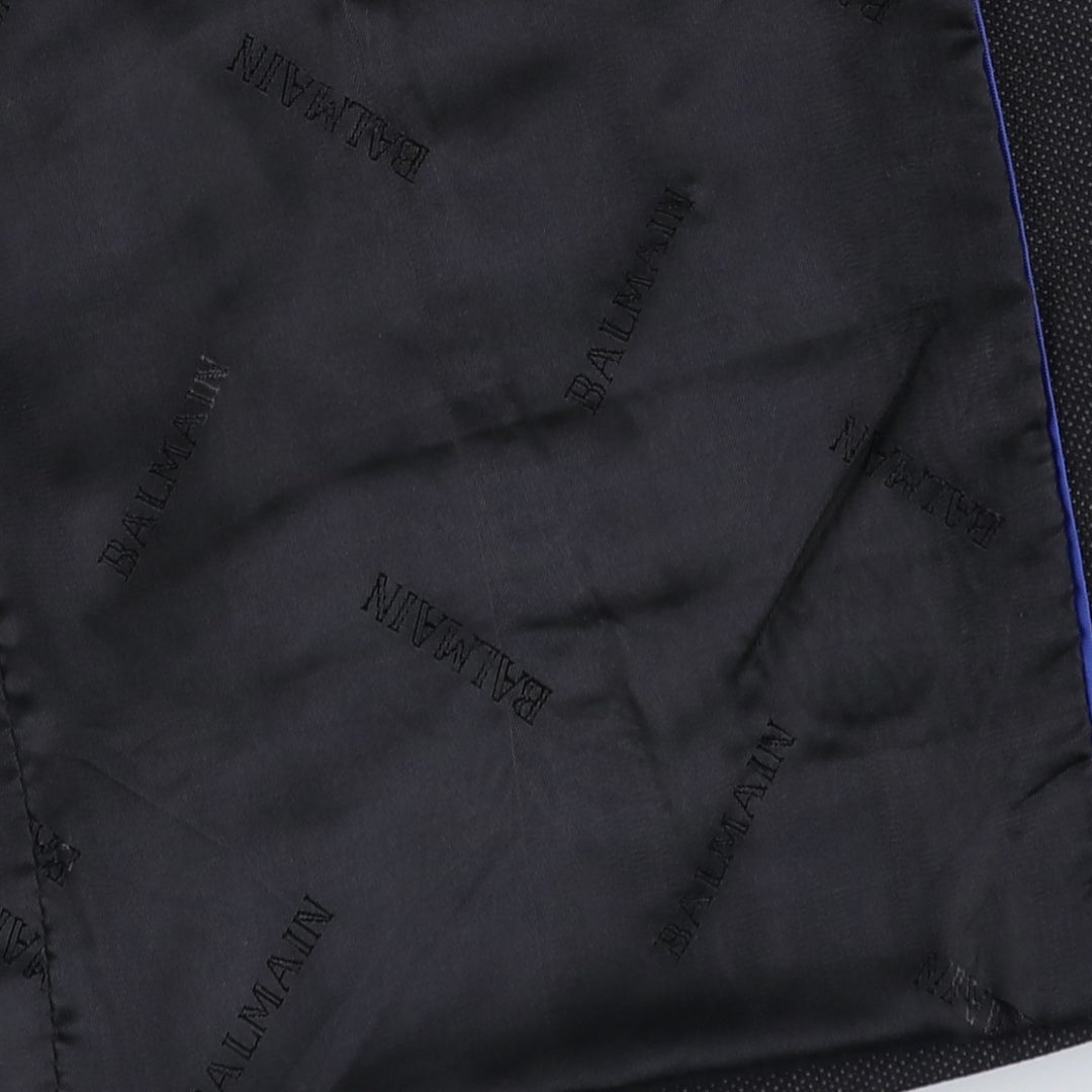Balmain SUPER 100'S wool tailored jacket, men's size L equivalent. wool black type Vintage Second Hand