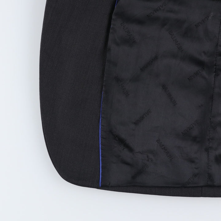 Balmain SUPER 100'S wool tailored jacket, men's size L equivalent. wool black type Vintage Second Hand