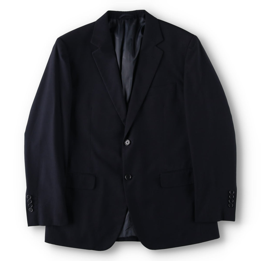 Balmain tailored jacket, men's size L polyester navy blue type Vintage Second Hand