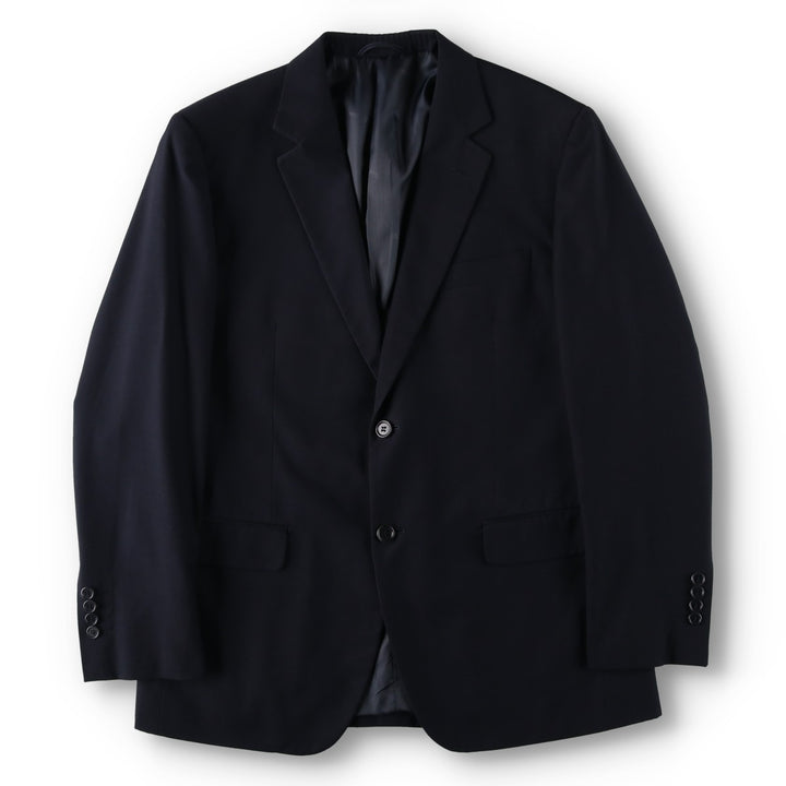 Balmain tailored jacket, men's size L polyester navy blue type Vintage Second Hand