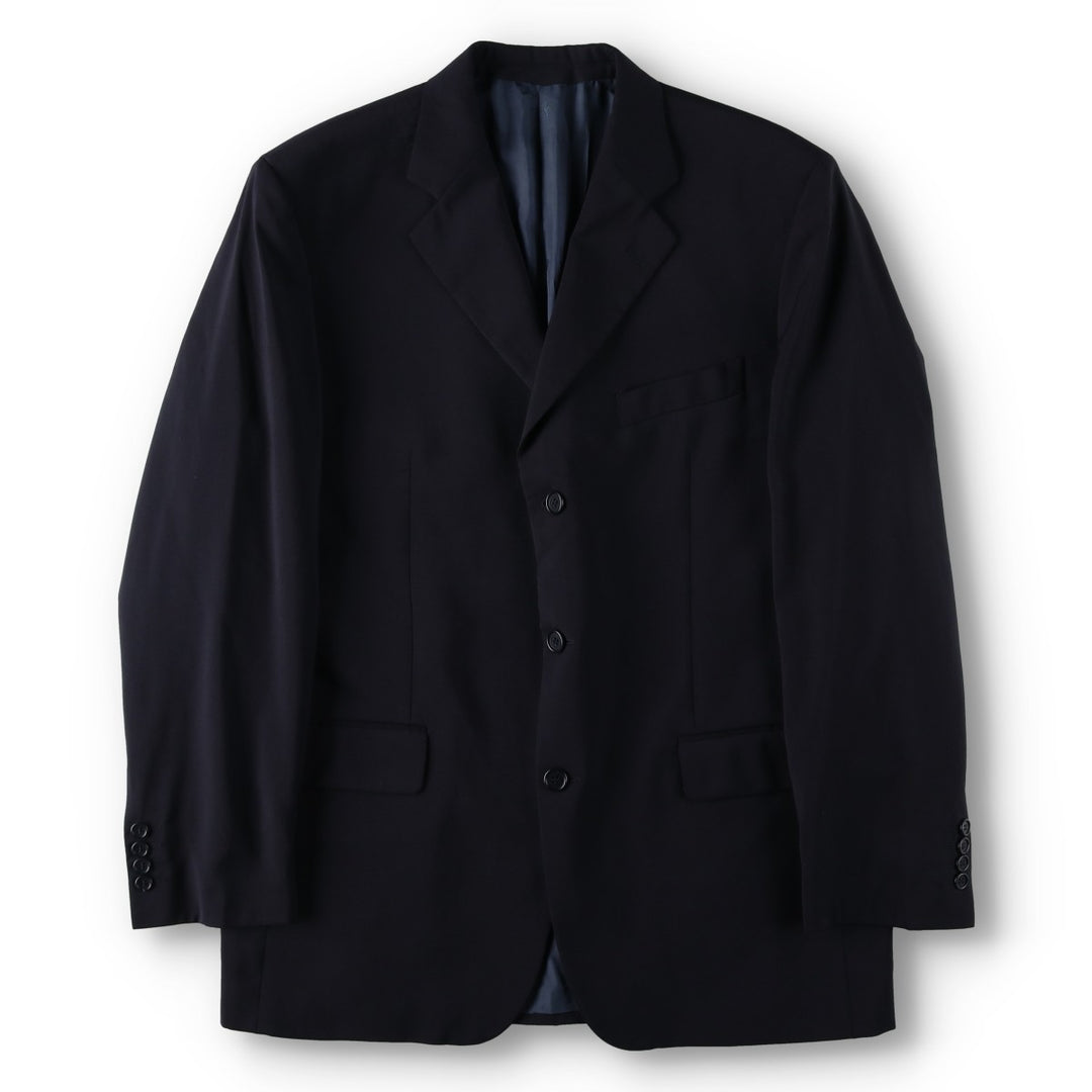 Yves Saint Laurent POUR HOMME wool tailored jacket, men's size L wool navy blue type Vintage Second Hand