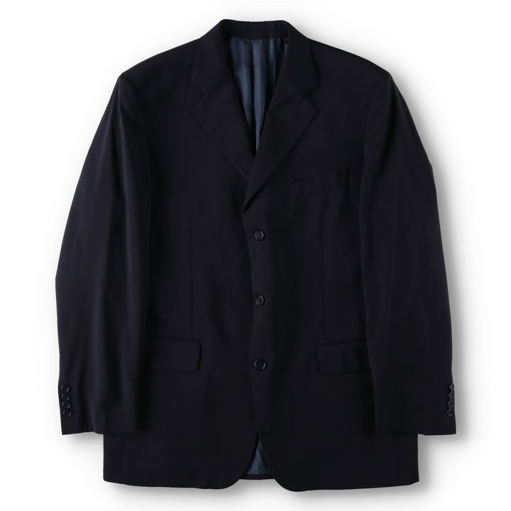 Yves Saint Laurent POUR HOMME wool tailored jacket, men's size L wool navy blue type Vintage Second Hand