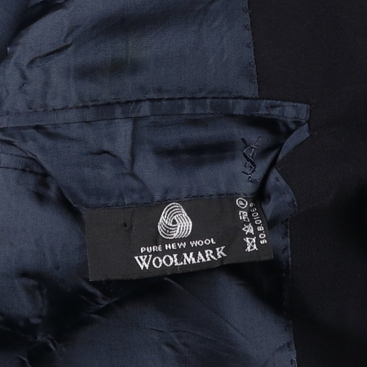 Yves Saint Laurent POUR HOMME wool tailored jacket, men's size L wool navy blue type Vintage Second Hand