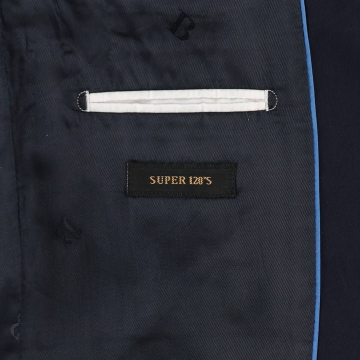 Balmain Slim Fit Super 120'S Wool Tailored Jacket, Men's Size L wool Navy blue Vintage Second Hand