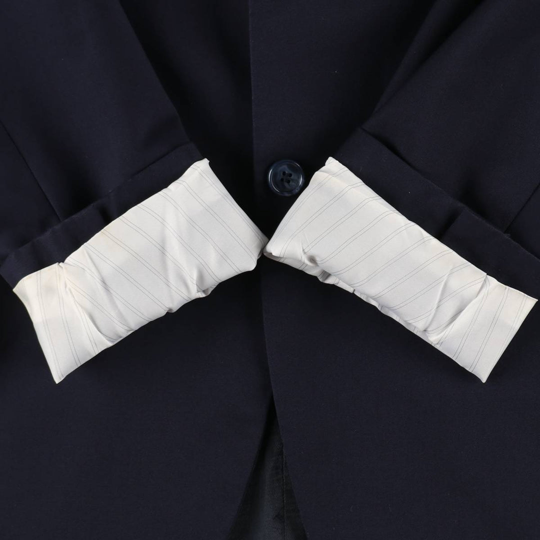 Balmain Slim Fit Super 120'S Wool Tailored Jacket, Men's Size L wool Navy blue Vintage Second Hand